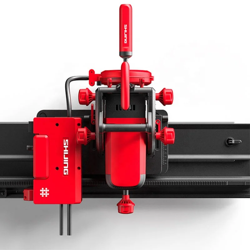 Hongyi Full Automatic Portable 45 Degrees Tile Cutting Machine With Rail Marble Stone Chamfering Machine