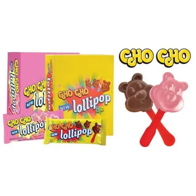 WHOLESALE Confectionery Chocolate Cho Cho Lollipop 10g Bag Strawberry Sweet Cheap Delicious Indonesia Products. BEST SALE