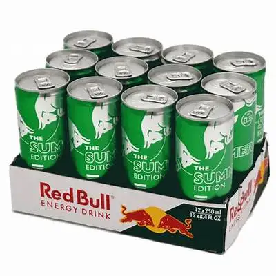 Оптом Redbull зимние 250 мл 500 330 redbull напиток компонентов Желтый цвет персика принимаем производителя оригинального