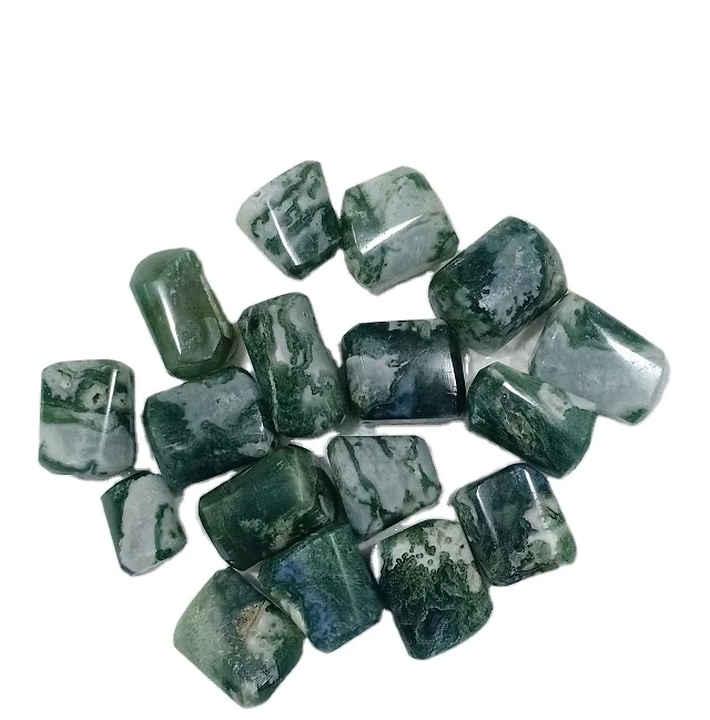 Natural Moss Agate Crystal Tumbles Stone For Creative People Converts  into Faith Bulk Moss Agate  tumbled Stone tumbled stone,