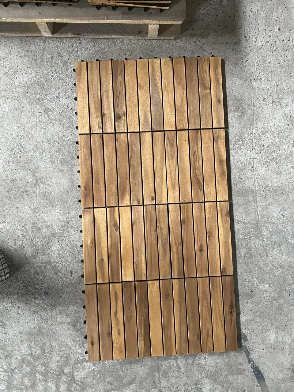 Деревянная палубная плитка 12 шт. оптовая продажа вьетнамская садовая 300x300x24 мм дешевая композитная настильная