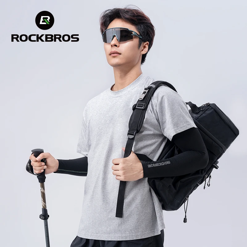 ROCKBROS Summer Sports Arm Sleeves Custom Printed Anti-UV UPF50+ Cycling outdoor basketball Sun Protection Arm Sleeves