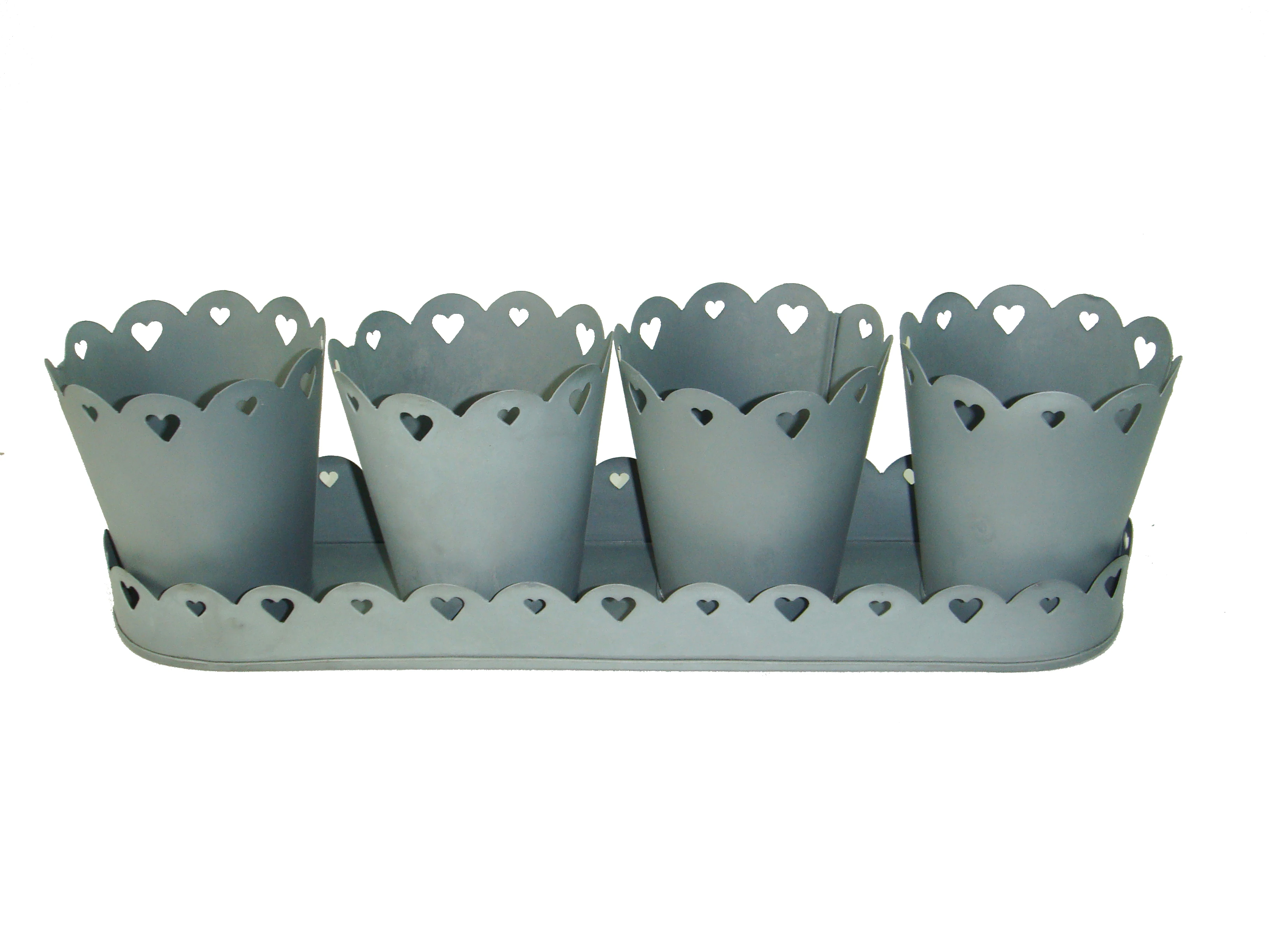Wholesale Bulk Iron Tray With 4 Planter decorations for home  garden supplies smart home products  decor planter with tray