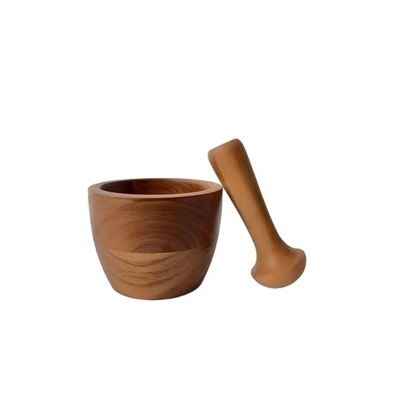 Handmade Acacia Wood Mortar and Pestle Perfect for Grinder for Herbs Garlic Walnut Spices & Kitchen Essentials Usage Set of 1
