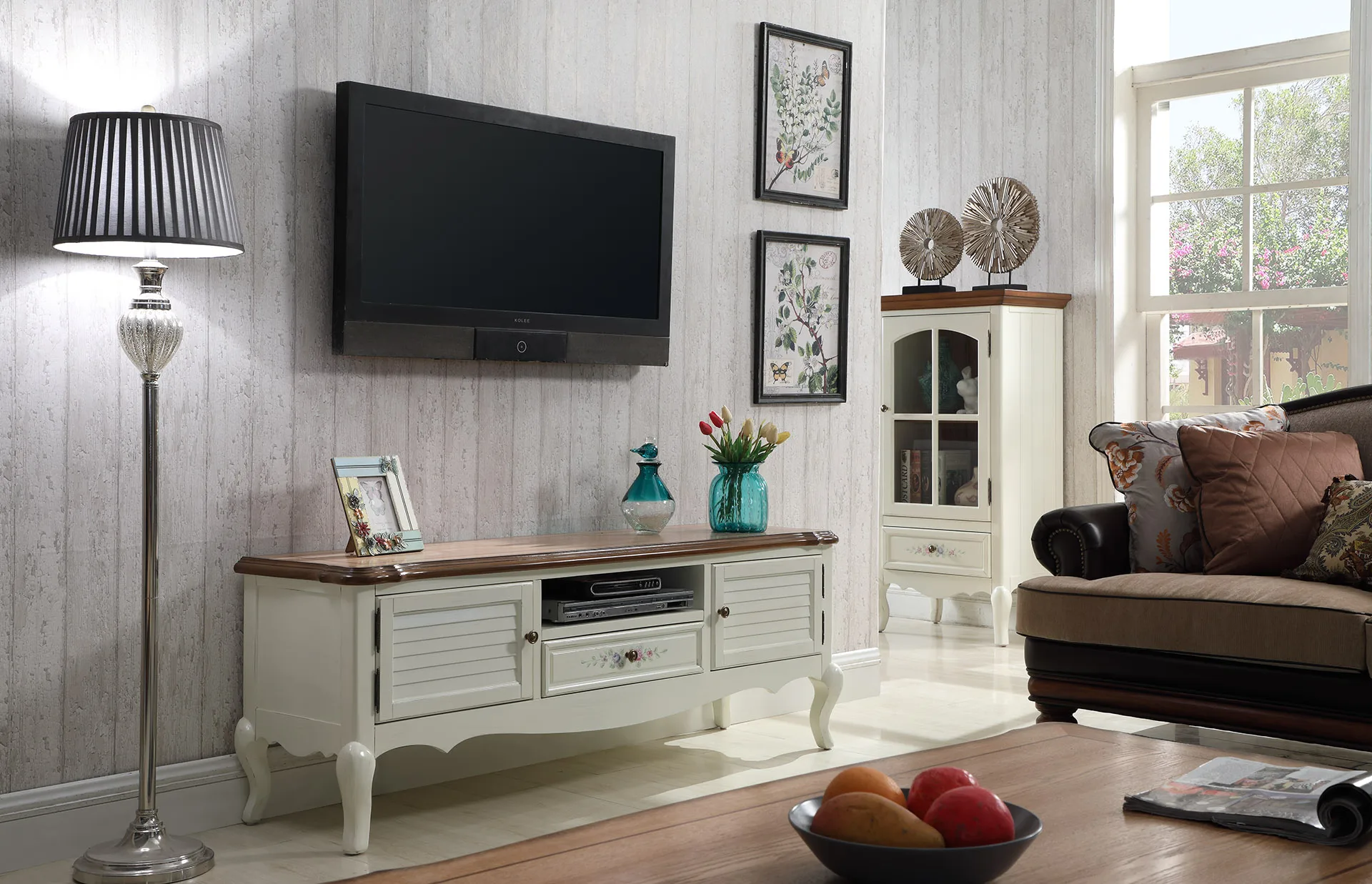 Sideboard tv Lowboard rtv Cabinet Table Living Room Wood Classic Country House Furniture