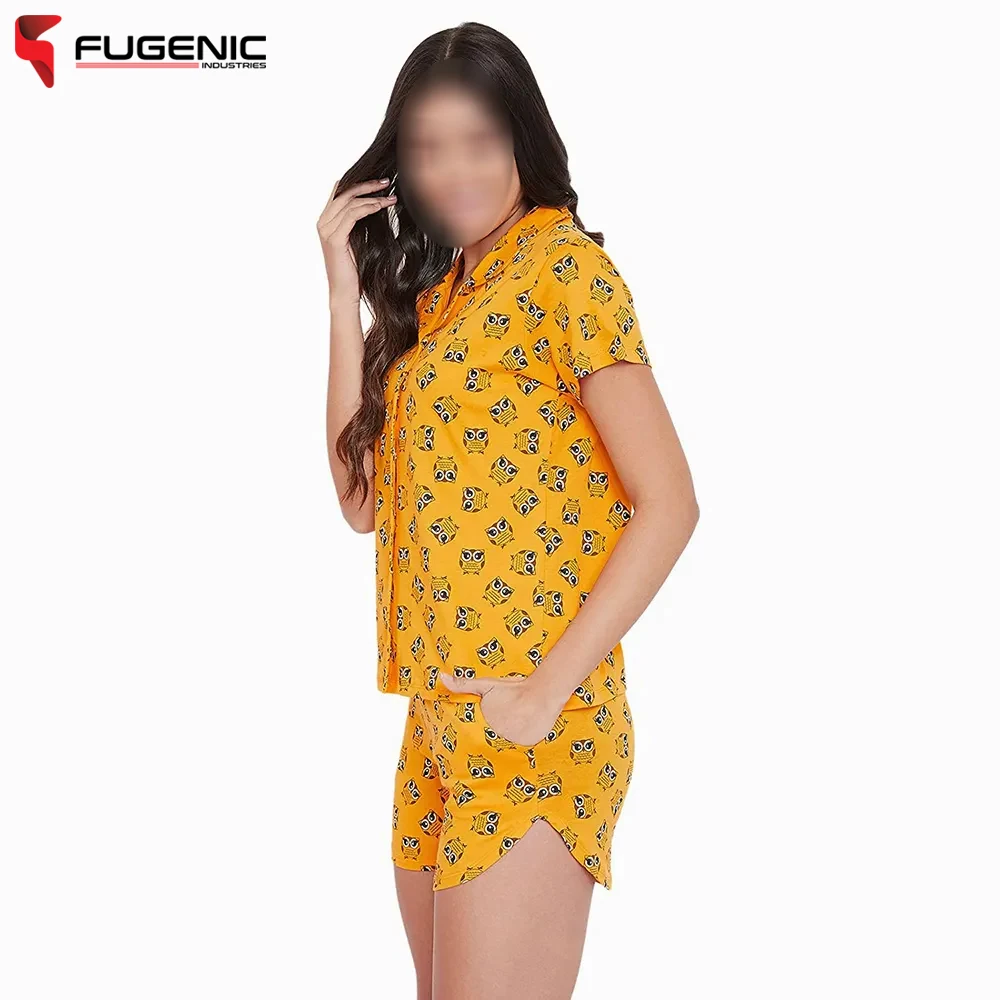 Summer Set Sublimation Wholesale Price Custom Design Two Piece Night Wear Gym Yoga Wear Shorts Sets BY Fugenic Industries