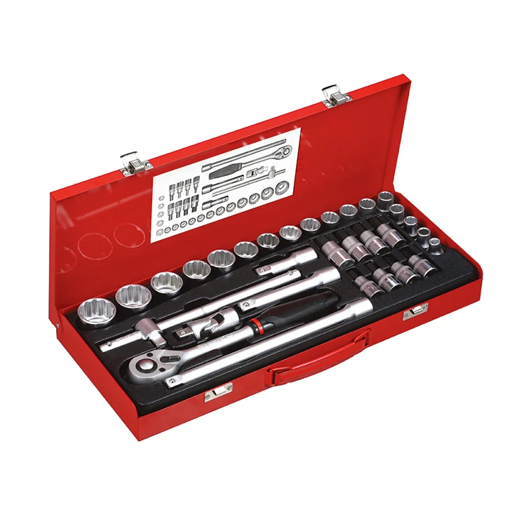 Профессиональный ремонтный гаечный ключ с двойной отделкой 32 шт. 1/2 дюйма набор головок Тайвань