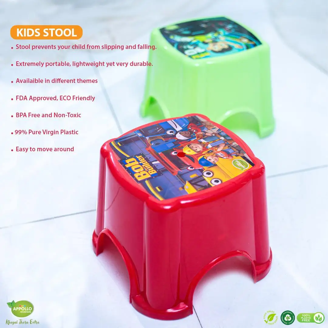 Plastic Kids Stool Strong Material Stackable Chairs With Assorted Colors For Children
