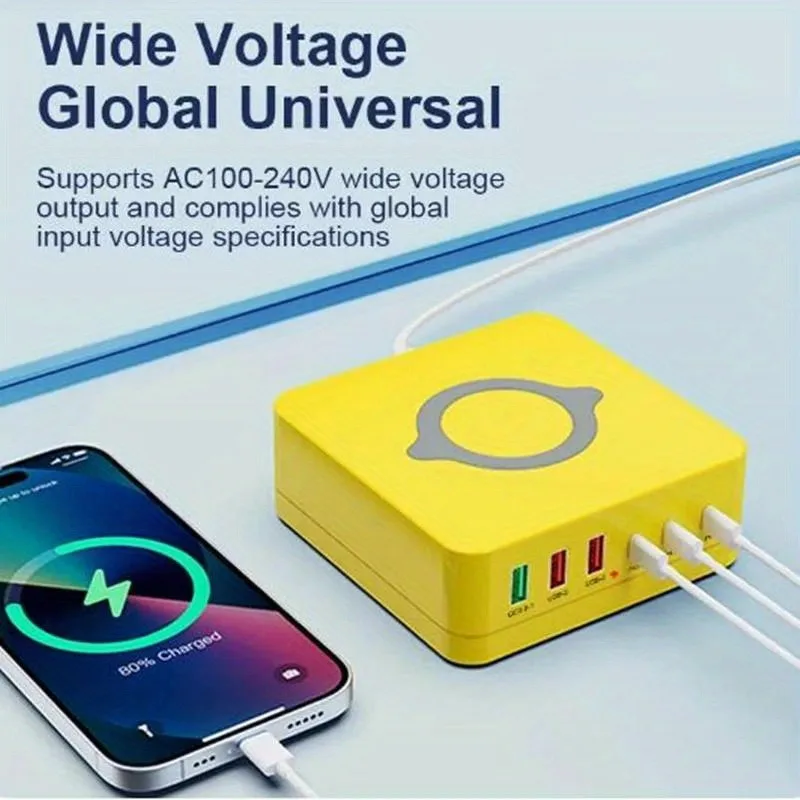 USB C Charger 140W USB C Charger Block,Upgraded GaN III 6-Port Fast Charging Station Hub,PD 65W Laptop Charger for iPhone 16