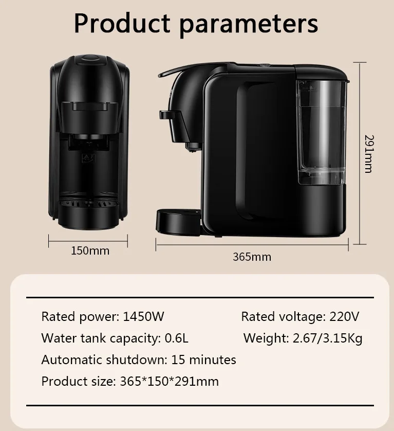 Factory price high quality capsule coffee machine coffee machine capsule Multifunctional Capsule Coffee Maker