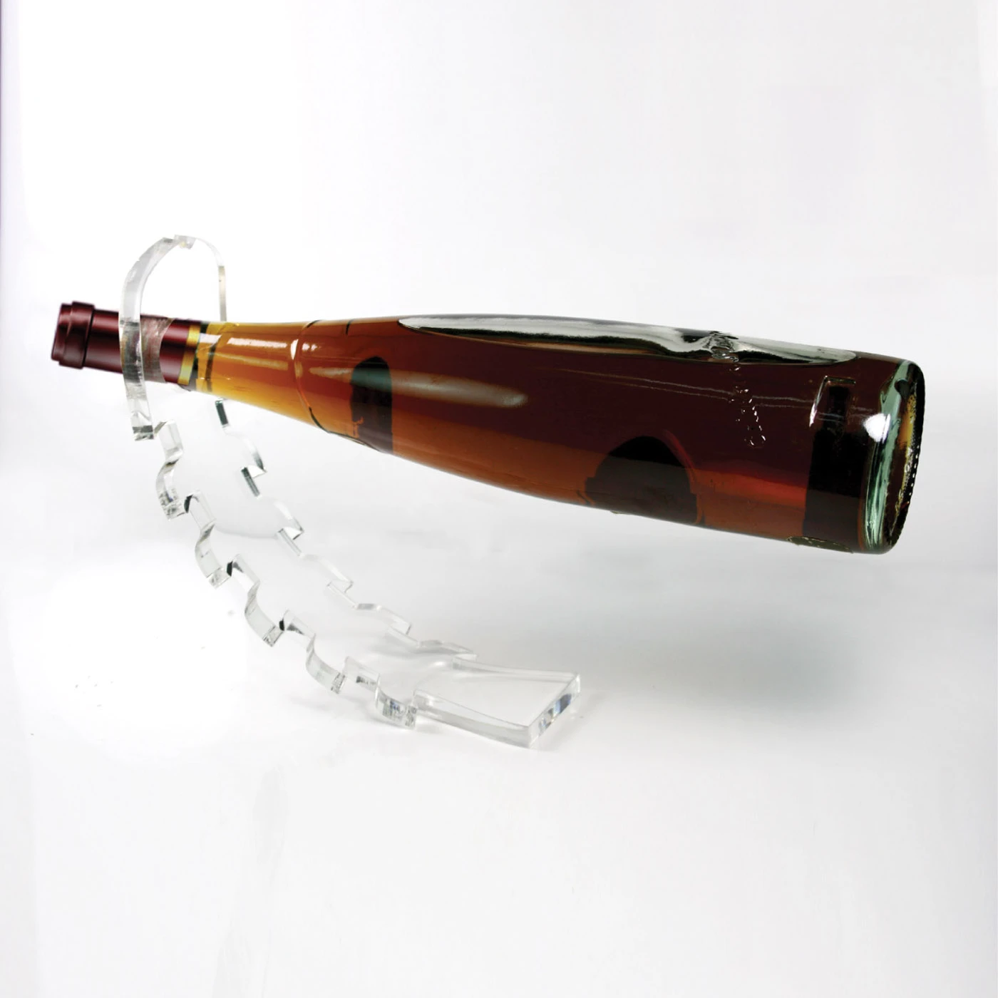 Free Standing Acrylic Wine liquor bottle holder display rack for Home Bar Kitchen Barware