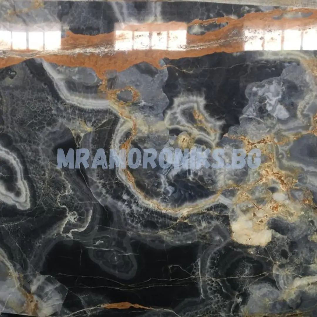 Black Onyx Stones Natural Transparent Marble Slabs Stones for Hotel and Villa Wall and Floor Decoration Slabs & Tiles- Cheap Pol