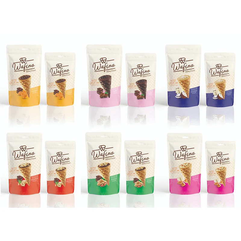 Top Selling Candy Chocolate Premium Hazelnut Halal Kosher Cone Chocolate Biscuits for Bite Sized Chocolate Candy Mixed Wholesale