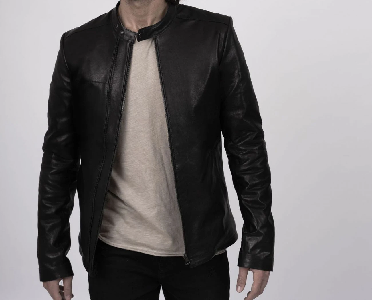 Biker Wholesale Men Genuine Sheep Leather Jacket Perforated Leather Genuine Slim Fit Motorcycle Pakistan Jackets