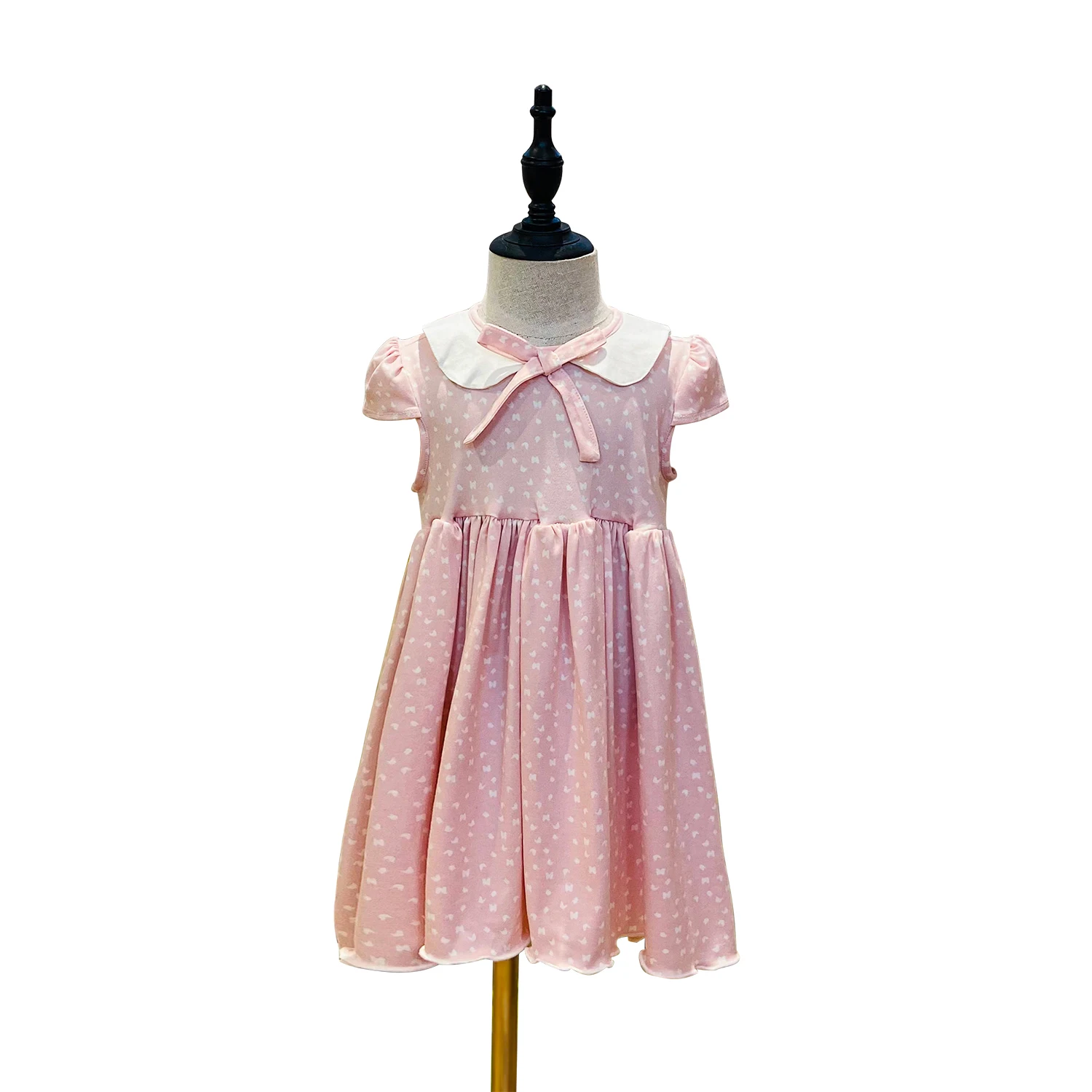 baby dress girls pink milk silk 2 to 14 years old dot baby christening dress heirloom dresses for girls
