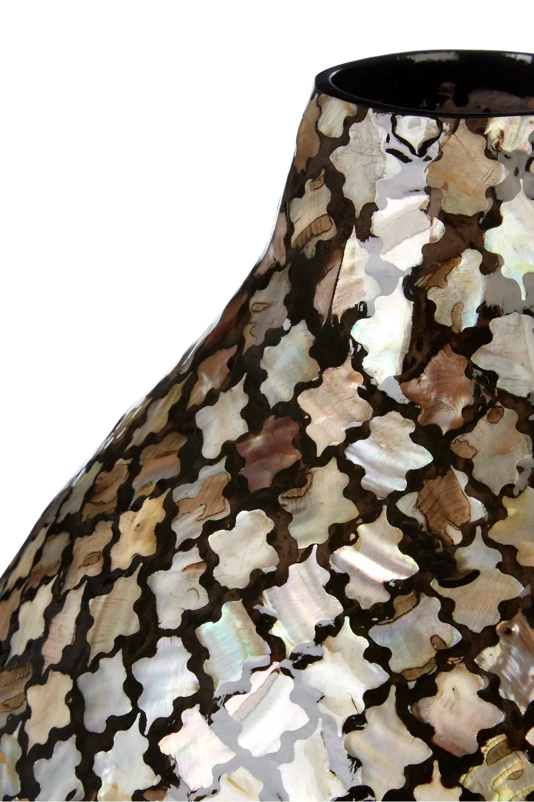 Amazon Hot Sale Capiz Mother of Pearl Vases For Flowers Durable Handwoven Living Room Furniture