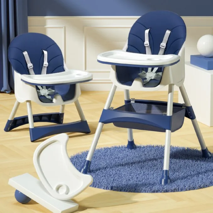 foldable baby eating seater chair, multifunctional baby high chair with wheels/