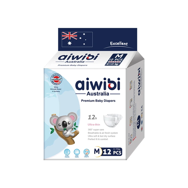 Aiwibi Baby Diapers/Nappies In Brazil  Baby Disposable Diaper Japan SAP Fitted Breathable Tape Diapers Wholesalers