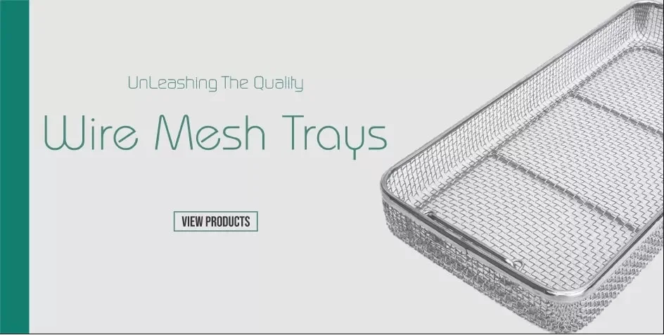 Hot Sale New Design Dental Sterilization Mesh Tray Rack Perforated Mesh Box Stainless Steel Tray