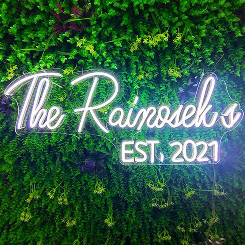Reception Backdrop Creatisticker 4/7/10/24pcssnail Foil Stickerseon Signs for Wedding LED Wedding Decoration 30 Neon Lights 80