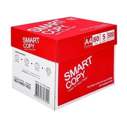Wholesale Smart Copy A4 White Paper 80g/ 75g/70g /Smart A4 copier Paper 80/75/70 Gsm /double a paper a4
