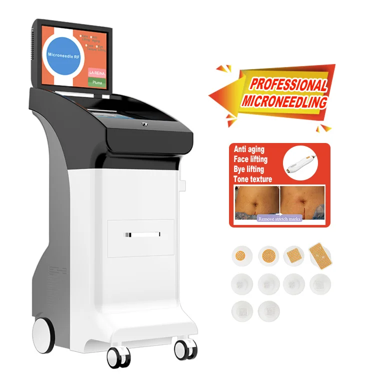 Portable Gold Fraction Rf Machine Frequency Fractional Rf Microneedle Beauty Acne Scarring Fractional Rf Microneedling