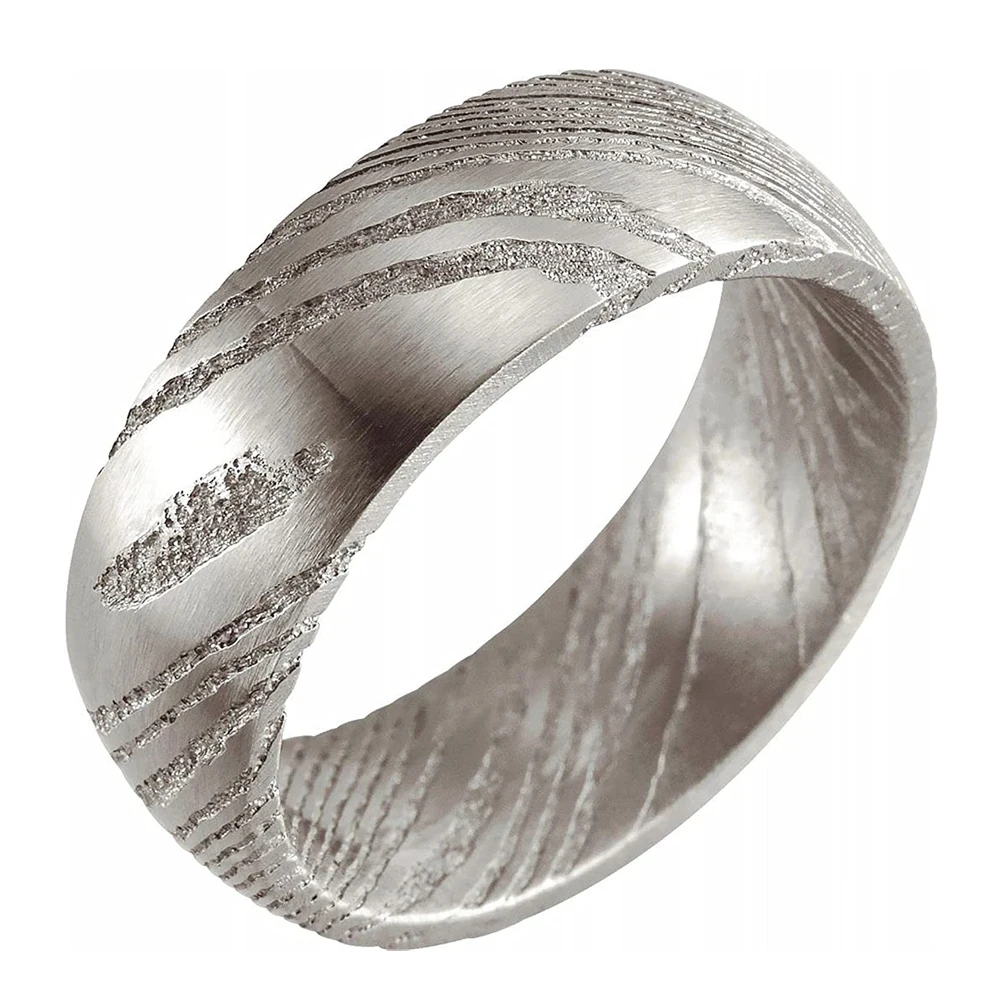 100% Top High Quality Custom Design Adult Size Damascus Steel Rings / New Fashionable Unisex Damascus Steel Rings