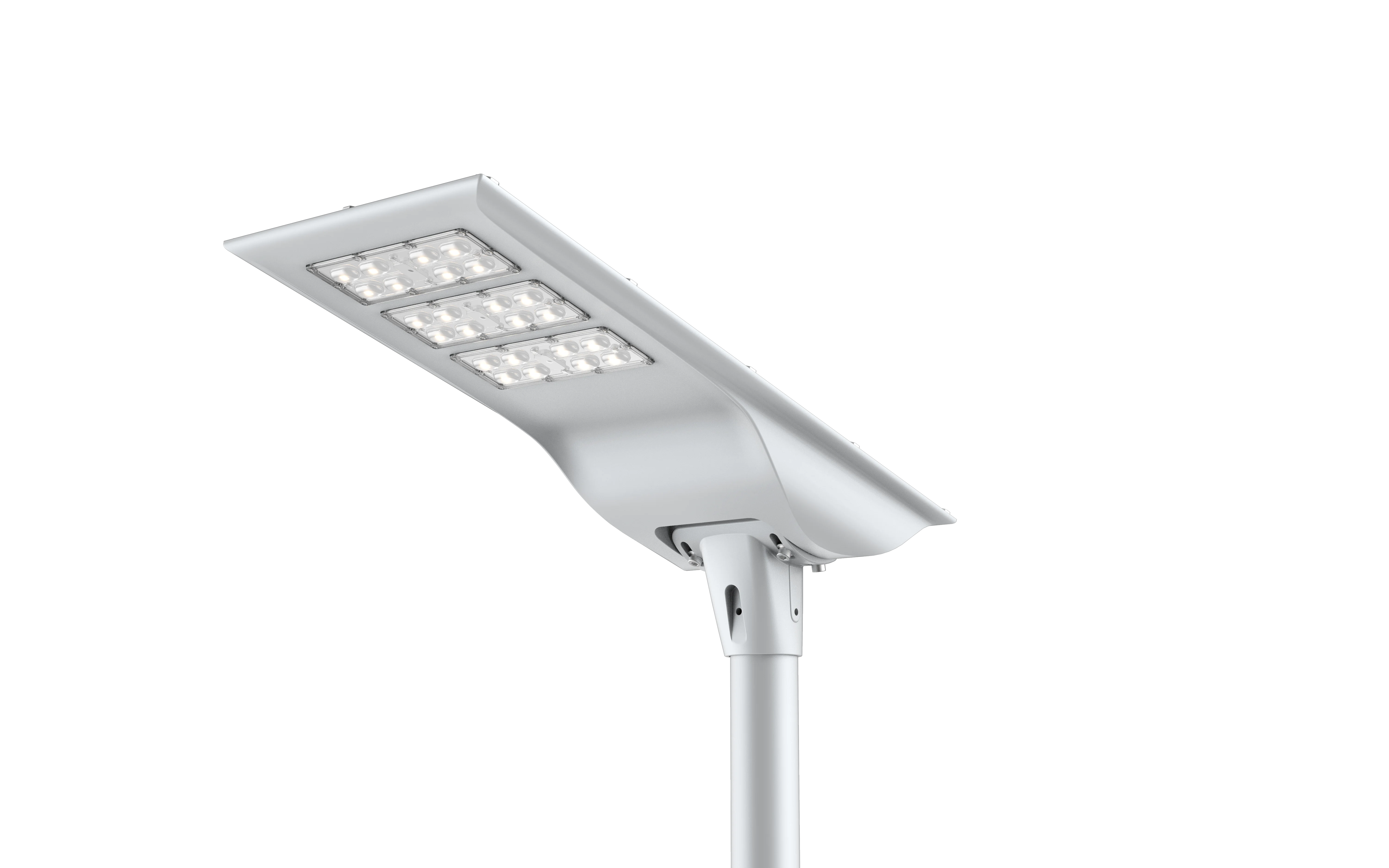 Modern Solar street lights outdoor road lighting  20W 30W 40W All In One  with MPPT contrloller LiFePo4 battery