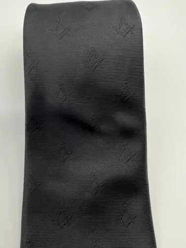 MASONIC REGALIA Craft Masonic Square And Compass Black Tie Handmade Masonic Lodge Gift Tie