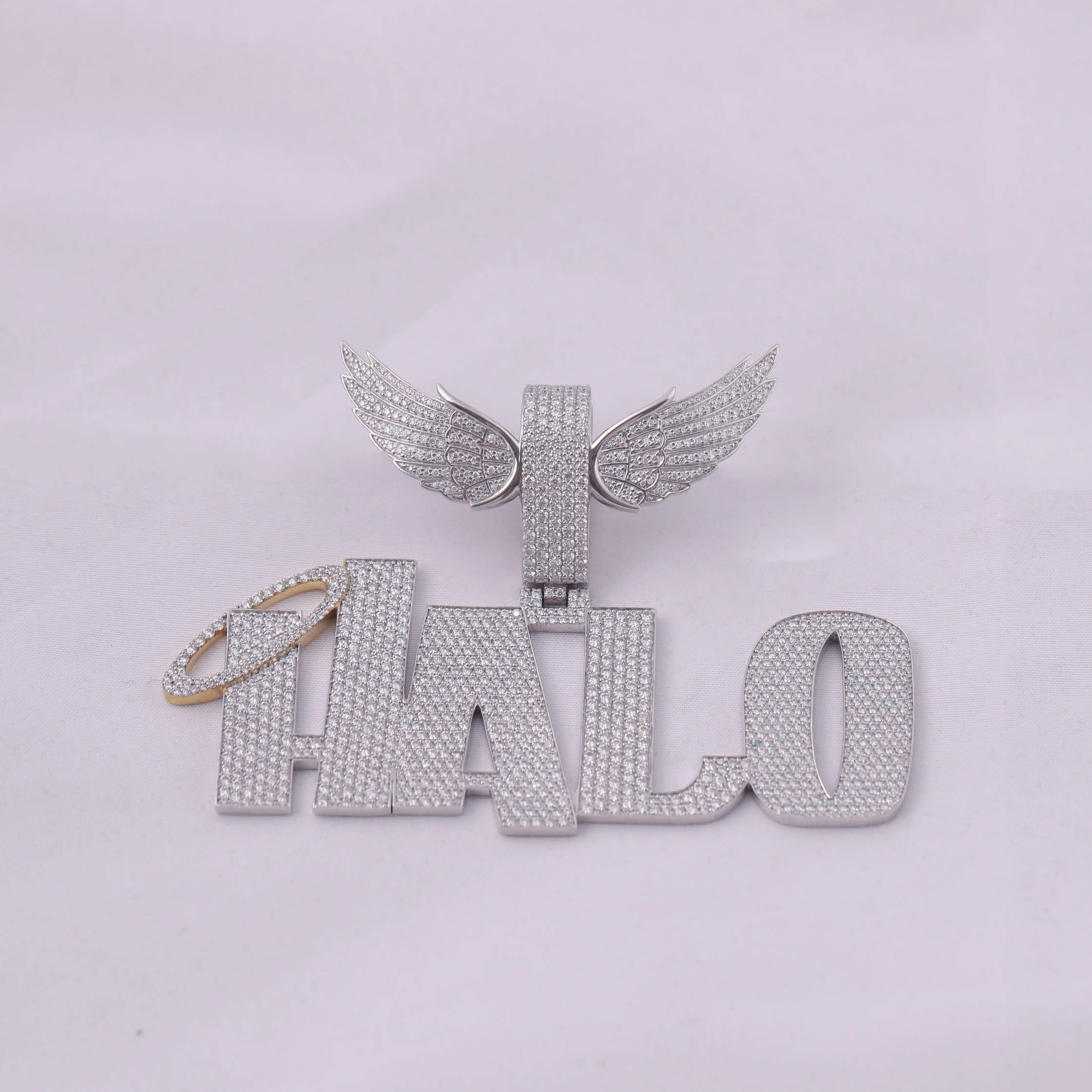 Роскошный муассанитовый бриллиантовый 925 стерлингового серебра кубинская цепочка для мужчин кулон в стиле хип-хоп со льдом на заказ