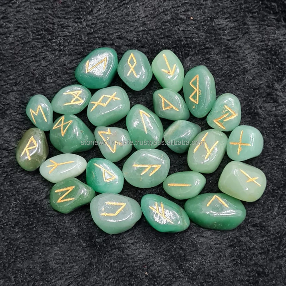 Wholesale Crystal Rune Set Clear Quartz, Tiger Eye Moss Agate, Obsidian, Carnelian Healing Crystal Tumbled Rune Set For Sale