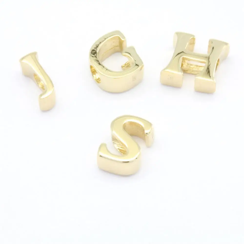 18K 14K 9K Gold Letter Name for men women Alphabet Charms Pendant A-Z 26 letters pendant necklace jewelry for women