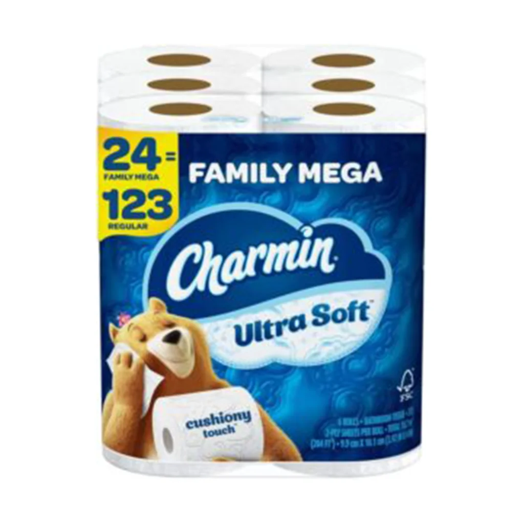 Charmin-ультра мягкая на ощупь туалетная бумага 24 семейных мега-рулона