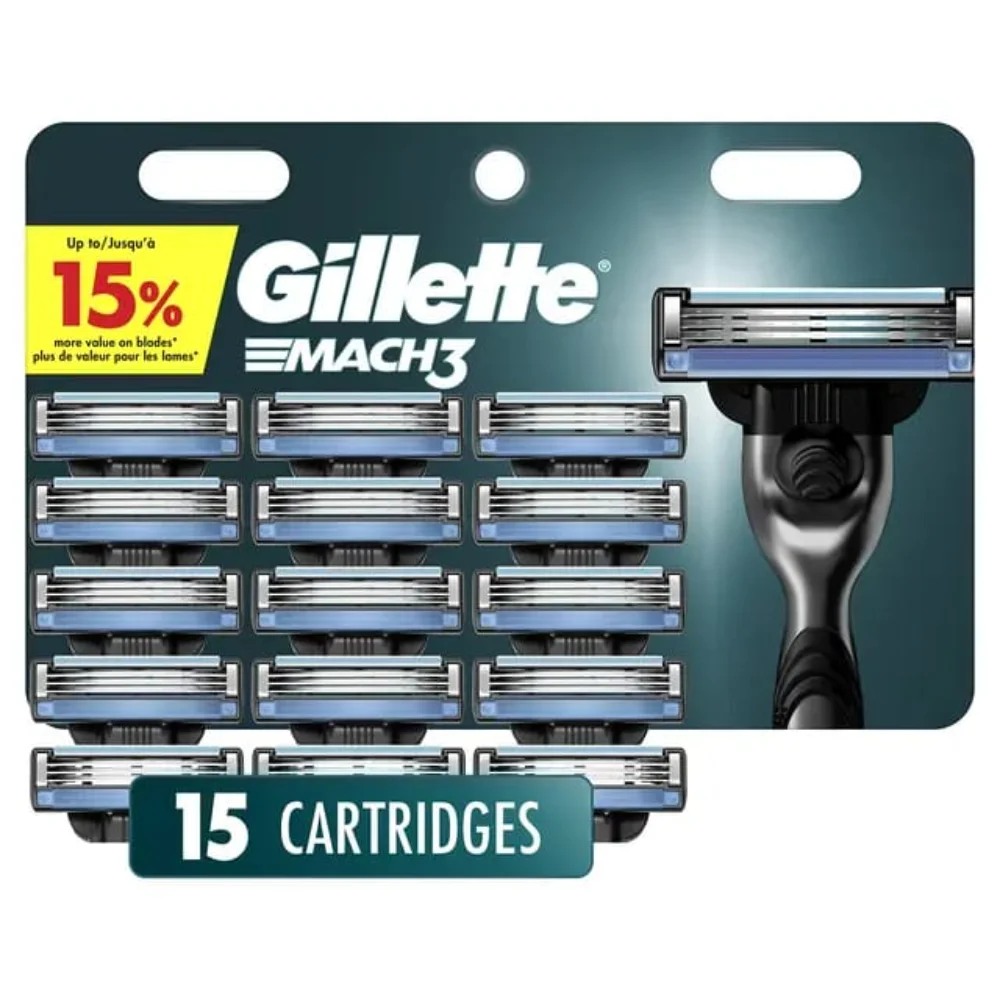 Gillette Mach3 Razor Refills for Men, 15 Razor Blade Refills No reviews yet