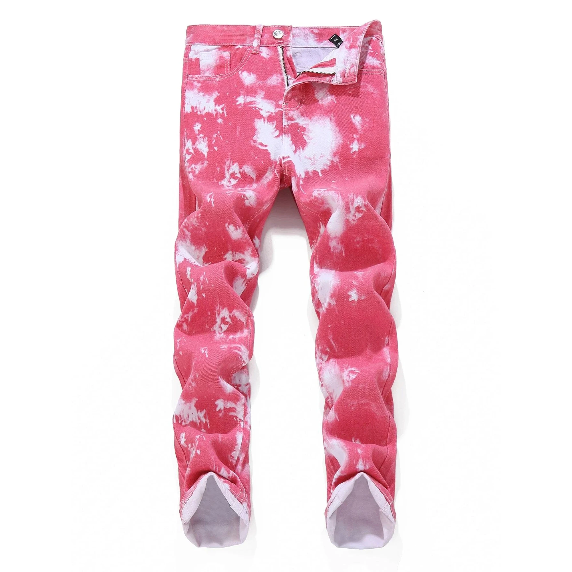 Streetwear Designer Tie Dye Mens Trousers Denim Pants Stacked Flare Jeans For Men