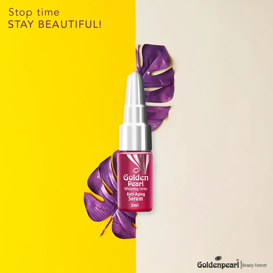 Anti Aging Serum Golden Pearl Dryness Acne Blemishes Dark Spots Dullness Fine Lines Wrinkles Pores Vitamin C Serum