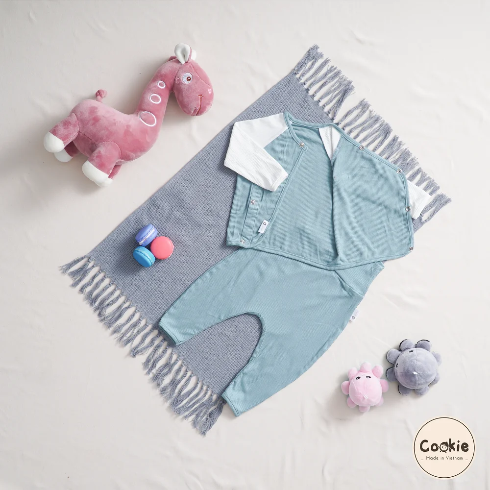 Safe Soft Breathable Unisex 0-6 months Air-cool Knitwear fabric Newborn Baby Set with 95% cotton, 5% elastane