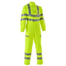 HF OEM EN473 Reflective High Visibility Heavy Duty Outdoor Work Safety Work Shirt Industrial Engineering Uniform Workwear