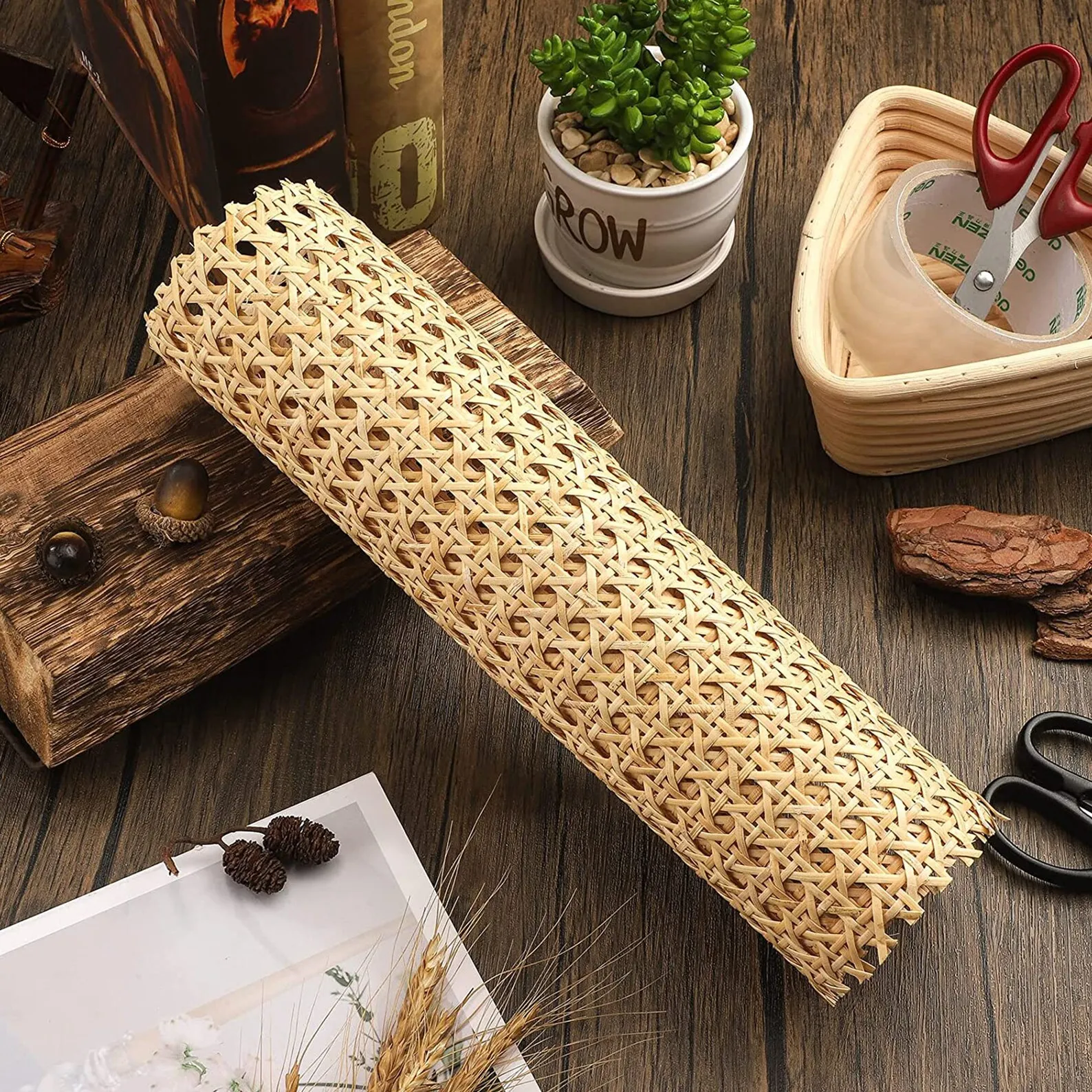 Premium environmental products Plastic Mesh Rattan Cane Webbing Roll with Factory price Fast delivery from factory in Viet Nam