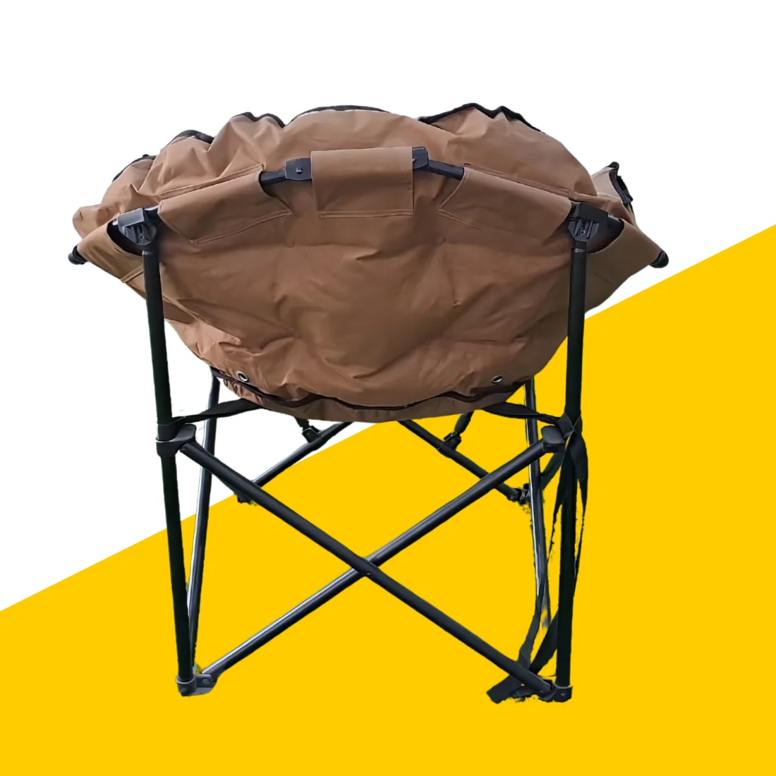 Lightweight Outdoor Folding Chair Soft Laminated Cotton Foldable Moon Shape for Camping and Park Use Camping Accessories