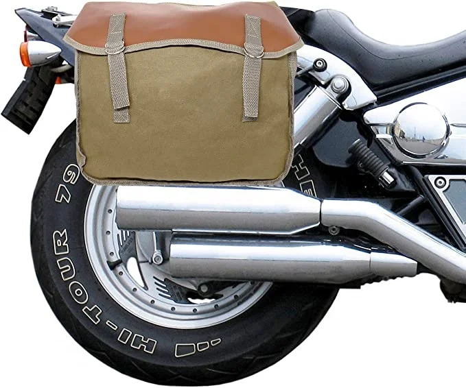 Large Capacity Canvas Panniers Bags for Bicycle Bike Rear Seat Carrier Bag Army Green Two Side Saddle bag