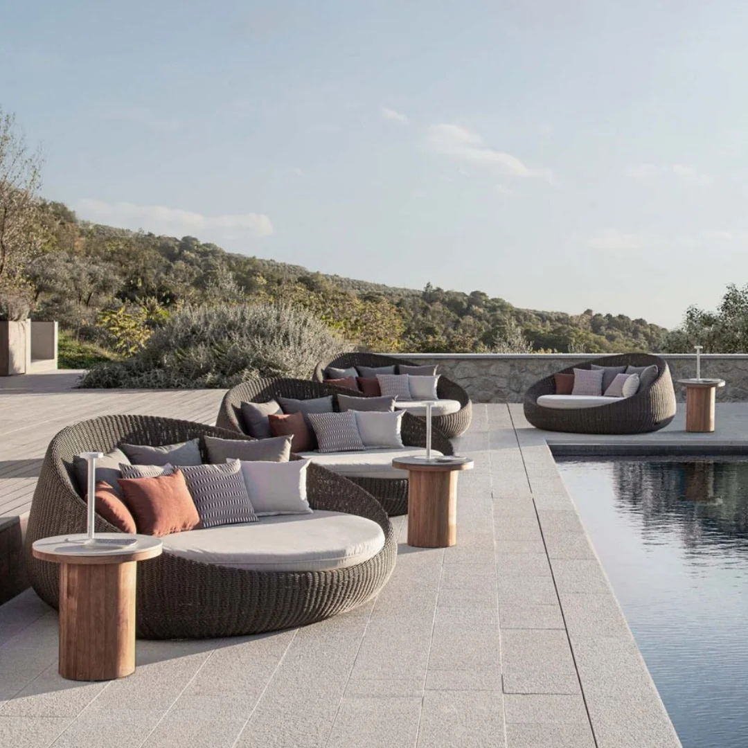 Luxury Rattan Sofa Leisure Lounge Chair Garden Sets For Home Latest Design Modern Outdoor Furniture Rattan Sofa Garden Sets