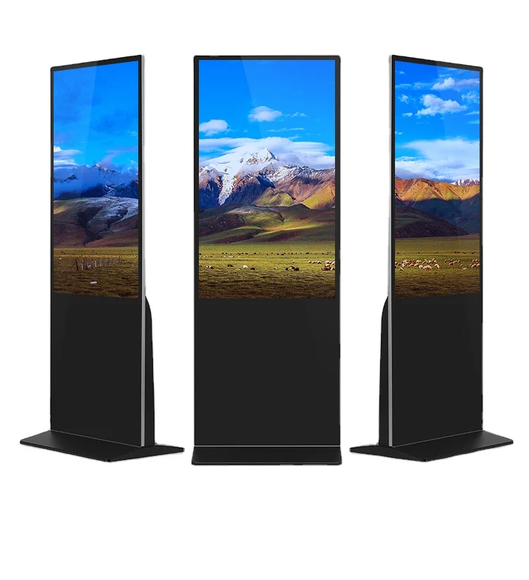 21.5/27inch Smart Kiosk Vertical LCD Advertising Display Interactive Panel Digital Signage Totem Floor Standing Touch Screen