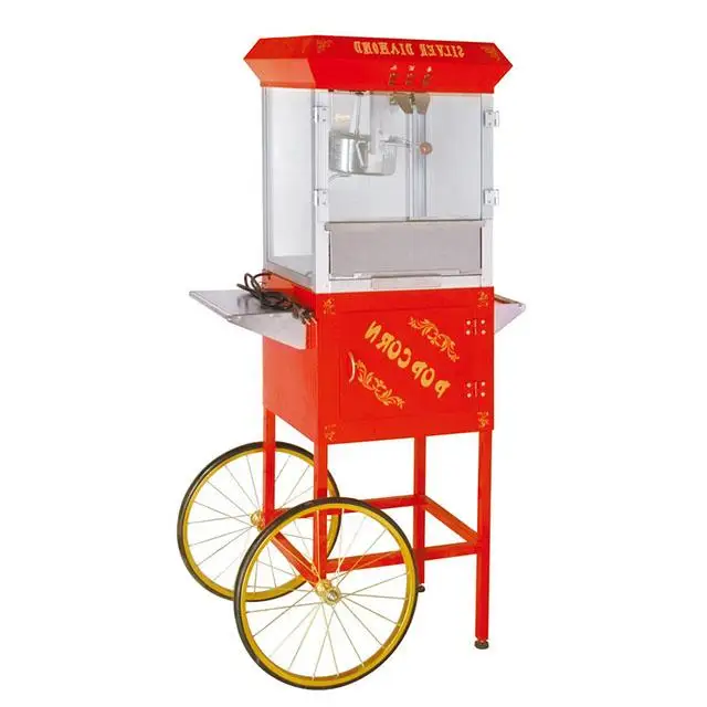 Factory Direct Commercial Popcorn Machine Popcorn Popper With Non-stick Pan with cart