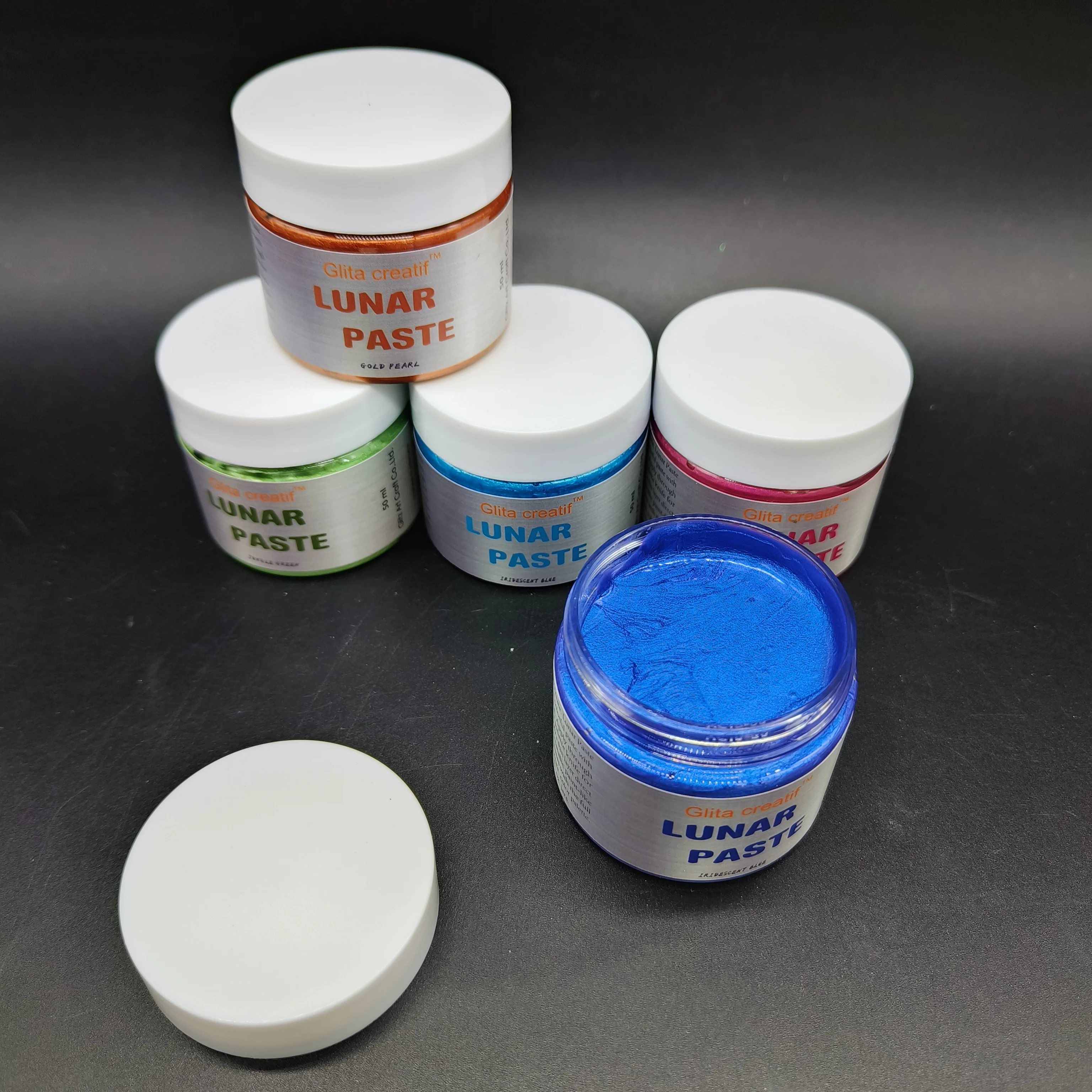 Metallic Acrylic Lunar Paste Student Metallic Colors Acrylics Painting Non-Toxic Art Craft Paints for Artists Kids