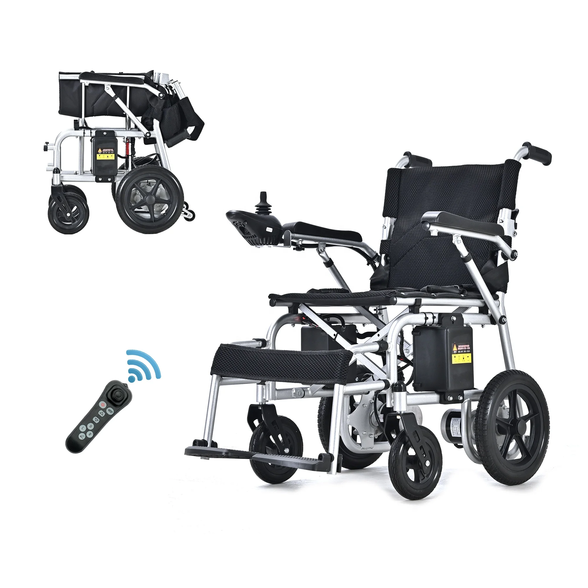 Fully Automatic User Friendly Electric Wheelchair Lightweight Foldable Travel Size with Detachable Battery Power Wheelchair