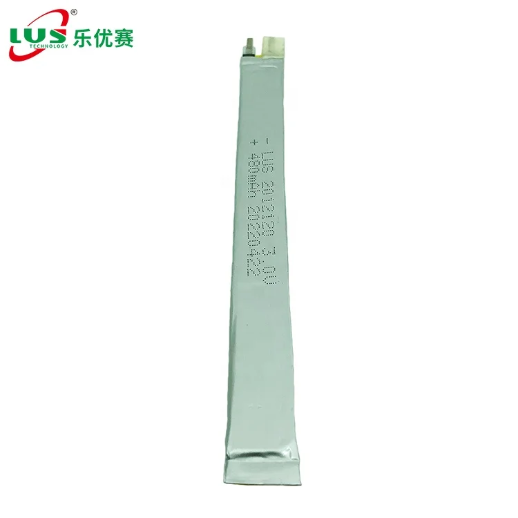 super narrow limno2 pouch cell CP2012120 3.0V 480mah CP2012120 Flat Battery For Smoke Alarm
