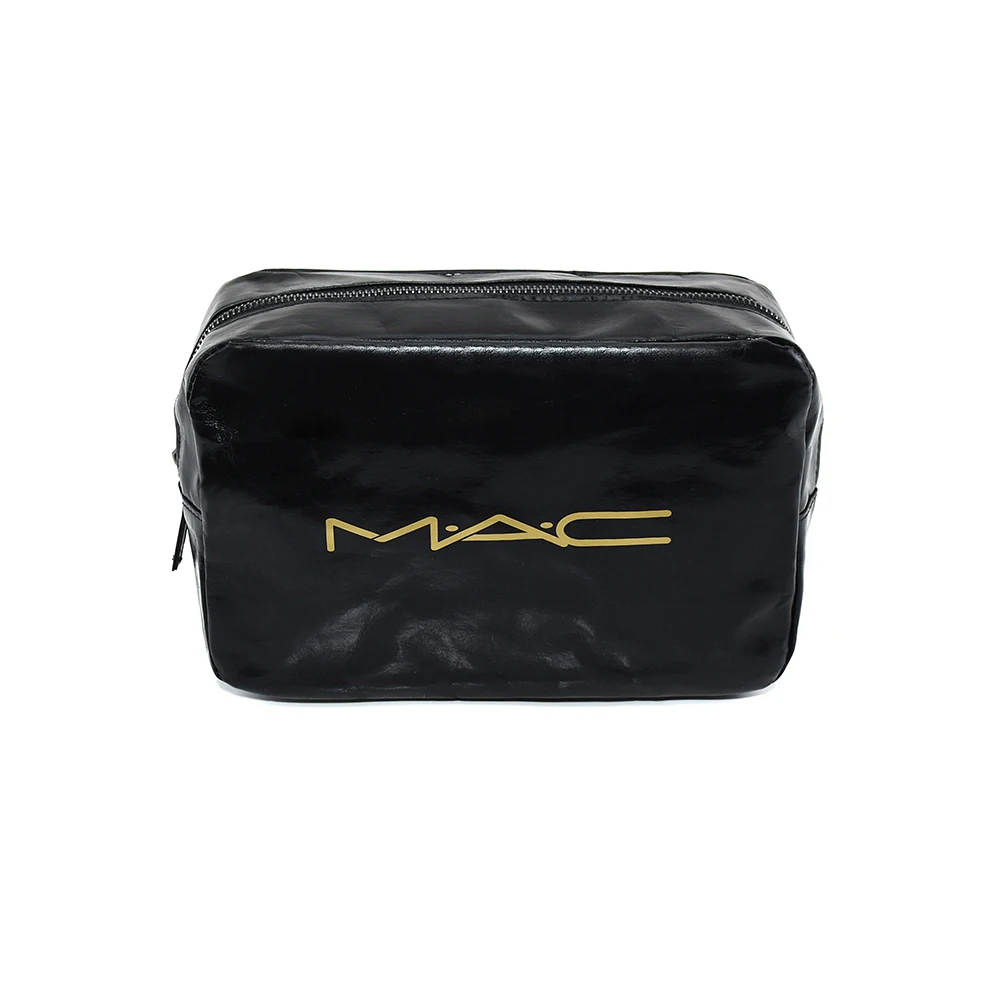 Fashion Black Washable Paper Cosmetic Bag Foldable Travel Zipper Cosmetic Makeup Bag Beauty Brand MAC Fashion Toiletry Bag