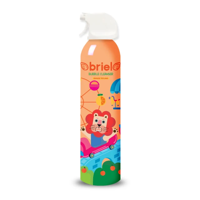 Top Quality Plant-derived Ingredients Soft Rich Foam Soft Skin Baby Kids Briel Orange Toyland Bubble Cleanser 300ml