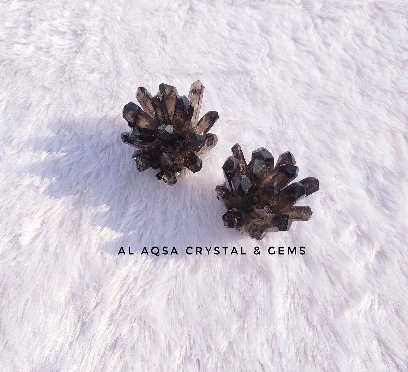 Wholesale natural and beautiful handmade smoky family cluster for sale for home office or table decoration healing therapy